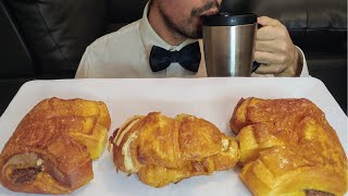 CHOCOLATE HAZELNUT AND CARAMEL PASTRIES WITH TEA MUKBANG EATING SHOW [upl. by Ewan106]