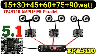 Class D TPA3110 Amplifier Board Parallel  TPA3110 3 Board wiring  Electronics verma [upl. by Ause]