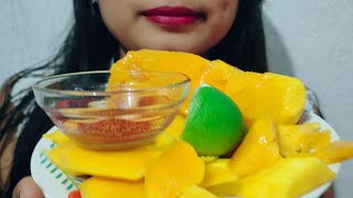 ASMR Comiendo Mango Maduro con Tajin y Limón  sonidos muy rejantes [upl. by Seebeck]