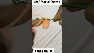 HOW TO DO HALF DOUBLE CROCHET [upl. by Analos693]