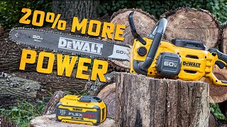 DeWALTs 60v MAX 20quot CHAINSAW is a BEAST [upl. by Mure]