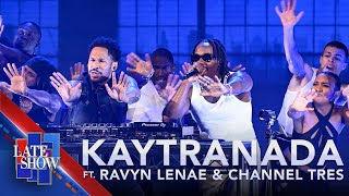 quotPressure  Video  Drip Sweatquot  KAYTRANADA ft Ravyn Lenae amp Channel Tres LIVE on The Late Show [upl. by Meridith]