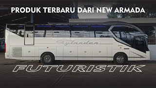 SKYLANDER BUS TERBARU DARI KAROSERI NEW ARMADA  REVIEW BUS EVOLANDER YANG SANGAT FUTURISTIK [upl. by Eirret]