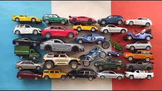 Die cast Metal Scale Mix Various Color Model Welly Kinsmart Maisto  Sedan SUV Sports Coupe [upl. by Olegna]