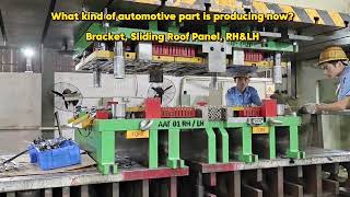 Progressive Die Production for Automotive BracketSliding Roof Panel [upl. by Annaeel964]