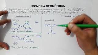 Isomería geométrica cis trans y EZ [upl. by Laufer]