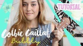 BUBBLY  Colbie Caillat  Ukulele Tutorial por Vika Aguiar [upl. by Astto]