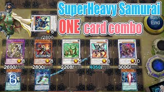 NEW META SuperHeavy Samurai ONE card combo 超重武者 pend deck YuGiOh Master Duel [upl. by Schluter]