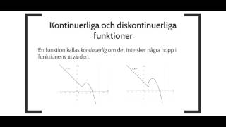 Om funktioner del 1 Kontinuerliga funktioner diskreta funktioner med mera [upl. by Dutch690]