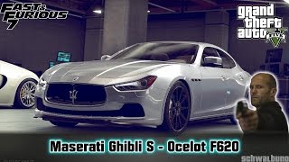 GTA 5 Fast amp Furious 7  Maserati Ghibli S Ocelot F620 Car Build 16 [upl. by Ymia]