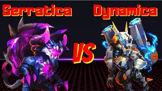 Serratica vs Dynamica  Castle Clash [upl. by Esnofla]