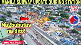 METRO MANILA SUBWAY UPDATE QUIRINO STATIONDec 022023build3xbuild better more [upl. by Ileyan]