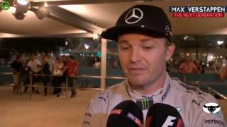 Nico Rosbergs reaction on Max Verstappen after winning the Championship [upl. by Brown]