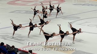 Team Estreija Short Program 202425 Synchro Tour 13102024  Synchronized skating [upl. by Nashom]