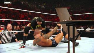 Raw John Cena vs Randy Orton  Tables Match [upl. by Leena]