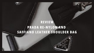 Review 28  Prada ReNylon and Saffiano leather shoulder bag [upl. by Musa]