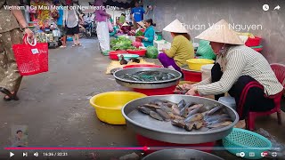 Vietnam  Ca Mau Market on New Years Day [upl. by Faulkner]