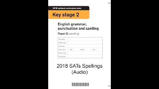 KS2 SATs 2018 Spellings [upl. by Jeanie568]