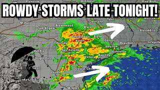 Texas Weather Sunday Morning Storms With Heavy Rain And Hail [upl. by Erlin]