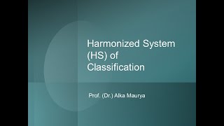 Harmonized System system of classification HS Codes [upl. by Fairfield]