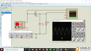 Simulation dun montage de redressement simple alternance avec et sans filtrage capacitif [upl. by Rehpotsirh]