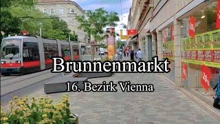 Vienna Walk June 2023🇦🇹Brunnenmarkt 16Bezirk [upl. by Vasyuta]