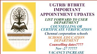 trbupdates btbrte ugtrb ugtrbvacancy ugtrbcounselling ugtrbappoinment  education sgtexam [upl. by Anem308]