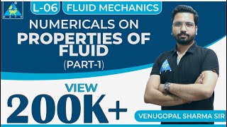 Fluid Mechanics  Module 1  Numericals on Properties of Fluid  Part 1 Lecture 6 [upl. by Oniuqa]