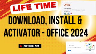 Get Install and activate Microsoft Office 2024 Legally for Free  Life Time [upl. by Halet]