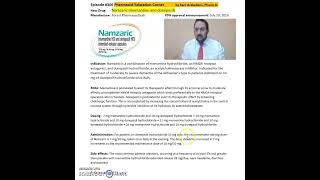 Namzaric memantine and donepezil moderate to severe dementia of the Alzheimer’s type [upl. by Rammus]