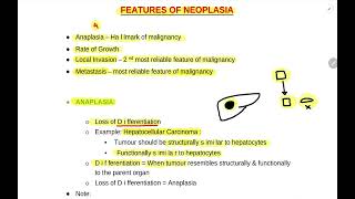 FEATURES OF NEOPLASIA  Anaplasia  Rate of Growth  Local Invasion  Metastasis  General Pathology [upl. by Cowley]