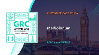 Mediolanum Customer Case Study  GRC Summit 2023 [upl. by Budd33]