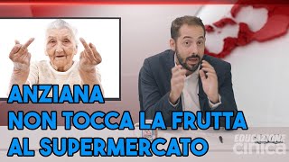 Anziana non tocca la frutta al supermercato [upl. by Lasiaf]