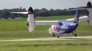 AW609 Tiltrotor flyover and landing  condensed [upl. by Alamat]