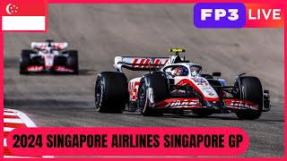 🔴F1 LIVE  2024 SINGAPORE GP  FP3  Live data and Commentary Marina Bay Street Circuit [upl. by Lachman841]