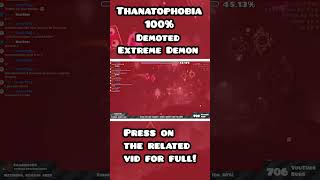 Really Fun Consistent and Satisfying demoted geometry dash extreme demon Thanatophobia gd [upl. by Seadon]