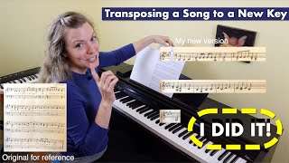 Transposing a song to a new key for piano sheet music [upl. by Adnoek]