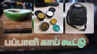 பப்பாளி காய் கூட்டு  Morning routine  Lunch packing [upl. by Linc]