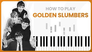 Golden Slumbers  The Beatles  PIANO TUTORIAL Part 1 [upl. by Annej]