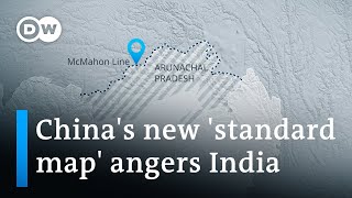 India lodges complaint over new Chinese map  DW News [upl. by Ellimac]