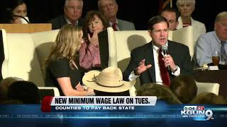 Arizona law means local minimum wage hikes may bear a cost [upl. by Annavoig139]