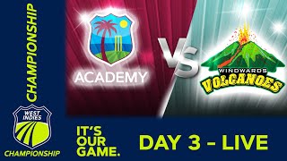 🔴 LIVE WI Academy v Windward Islands  Day 3  West Indies Championship 2024  Friday 12th April [upl. by Aldrich4]