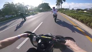 EPIC CHASE AND GETAWAY IN MIAMI MLK 2019 RIDEOUT X REAL BIKELIFE ONLY [upl. by Nithsa]