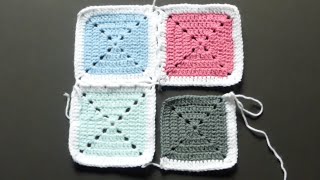 CROCHET ALONG  Attaching Granny Squares With Single Crochet  Version 2 4Right Handed [upl. by Magel]