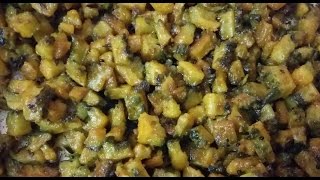 Pavakkai or Pagarkai or bitter gourd fry recipe in tamilPavakkai varuvalpagarkai poriyal [upl. by Riti]