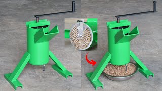 How To Make Homemade Manual Feed Pellet Machine  Simple Diy Feed Pellet Machine [upl. by Atnima]