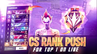 RANK PUSH FOR TOP 1 GRANDMASTER  GARENA FREE FIRE LIVE [upl. by Jarrid364]