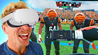 I Tried The NFLs Virtual Reality Game [upl. by Leidag421]