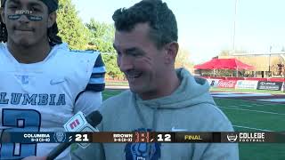 Postgame FB  Coach Poppe amp Bryson Canty After Brown Win [upl. by Husein]