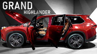 2024 Toyota Grand Highlander  DETAILED LOOK How Large The New Family SUV [upl. by Elkcim]